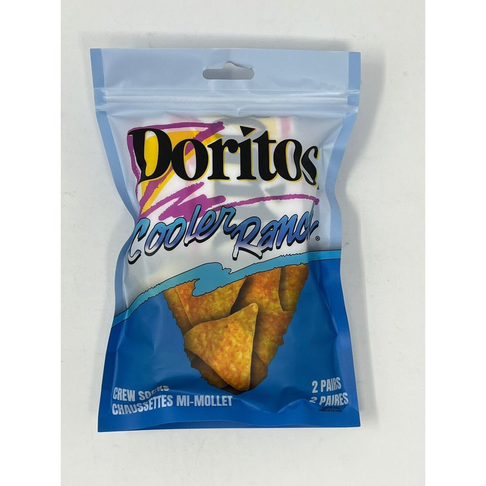 Doritos Cooler Cool Ranch CREW SOCKS 2-Pair Size Large (MENS 8-12 US)